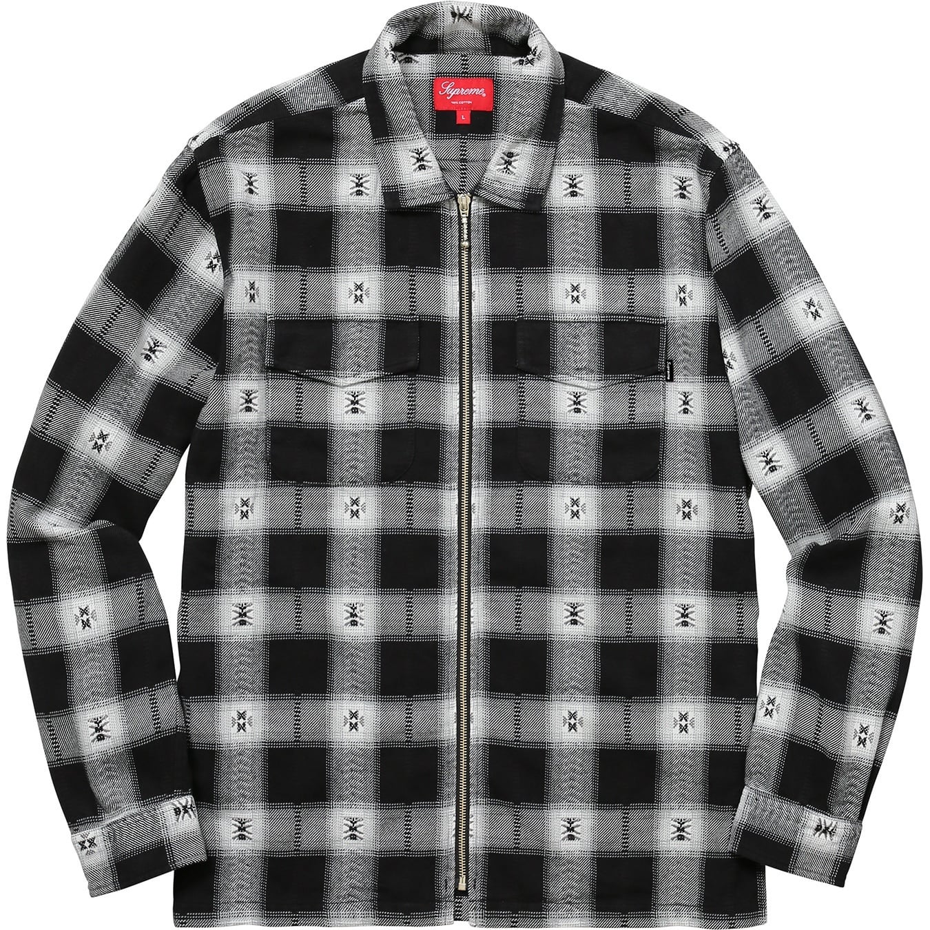 Plaid Flannel Zip Up Shirt view 5